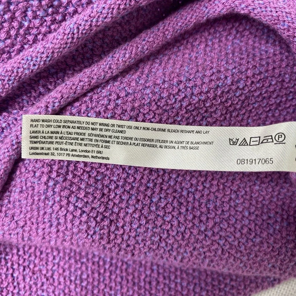 Free People Beach Purple Knit V-Neck Tie Strap Sweater Tank‎ Top Women's Large